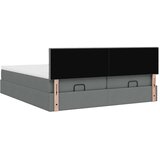 vidaXL Otomanski posteljni okvir z vzmetnicami siv 180x200 cm blago | Shoptok.si