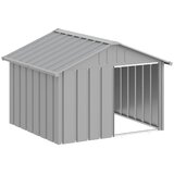  za pse sivi 116,5x103x81,5 cm pocinčani čelik | Eponuda.com
