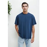 Dewberry 75226 Mens Oversized Fit Crew Neck T-Shirt-NAVY | shoptok.hr