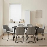  Trpezarijske stolice 4 pcs Baršun Svjetlosiva 55 x 50 x 84 cm Cene