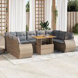 vidaXL 10-dijelni set vrtnih sofa s jastucima bež od poliratana | shoptok.hr