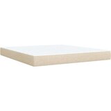 vidaXL Box spring postelja z vzmetnico krem 180x200 cm blago | Shoptok.si