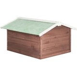 vidaXL garaža za robotsku kosilicu 72x87x50 cm kava/bijela od jelovine | shoptok.hr