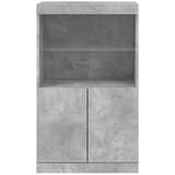  Komoda s LED svjetlima siva boja betona 60,5x37x100 cm | shoptok.hr