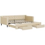  Dnevni krevet na razvlačenje s ladicama krem 90x200 cm tkanina | Eponuda.ba
