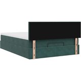  Otomanski krevet s madracem tamnozeleni 140x200 cm baršunasti | shoptok.hr