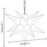 vidaXL Svetilka v obliki zvezde z 10 LED bela 10 cm | Shoptok.si