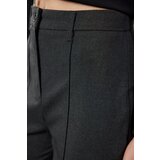 Trendyol Anthracite Rib Detailed Straight Cut Trousers | Shoptok.si