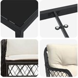  Vrtni set za objed 7 kom. Crna poliratan | shoptok.hr