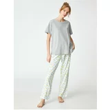 Koton Pajama Set - White - Short