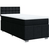 vidaXL Box spring postelja z vzmetnico črn 90x190 cm blago | Shoptok.si