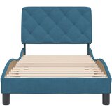  Okvir kreveta s uzglavljem plavi 80 x 200 cm baršunasti | shoptok.hr