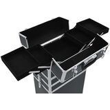 vidaXL Voziček za ličila iz aluminija črn | Shoptok.si