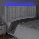  LED uzglavlje bijelo 147x16x118/128 cm od umjetne kože | shoptok.hr