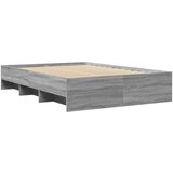  Okvir kreveta siva boja hrasta 135 x 190 cm konstruirano drvo | shoptok.hr