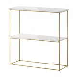 ADRK Elegantni konzolni stoli Toni s ianim postoljem - ZLATNA-BIJELA (VISOKI SJAJ) | shoptok.hr