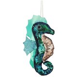  ukrasi za božićno drvce morski konjic (zelena, poliester, 9,5 x 4 x 18,5 cm) | shoptok.hr