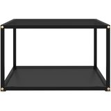 Maison Chic Klubska mizica - kavna mizica - Nizka mizica črna 60x60x35 cm kaljeno steklo, (21754896) | Shoptok.si