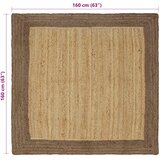  Tepisi za područja Siva 160 x 160 cm Juta | Eponuda.com