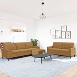  3-dijelni set sofa s jastucima smeđi baršunasti | shoptok.hr