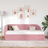  Kutni okvir kreveta Ružičasta 90 cm x 200 cm Baršun | shoptok.hr