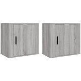 The Living Store Stenska nočna omarica 2 kosa siva sonoma 50x30x47 cm - Stenska Nočna Omarica, (21420876) | Shoptok.si