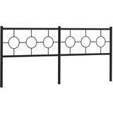  Metalno zamjensko uzglavlje crno 200 cm | shoptok.hr