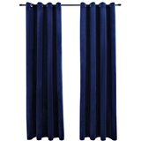  Zavjese za zamračivanje 2 kom baršunaste tamnoplave 140x225 cm | shoptok.hr
