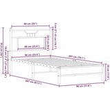 vidaXL Posteljni okvir brez vzmetnice hrast 90x200 cm inženirski les | Shoptok.si