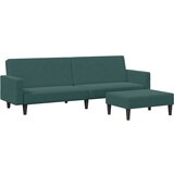 Maison Chic kavč - Sofa - Kanape dvosed z ležiščem in stolčkom za noge temno zelen žamet, (21727725) Cene
