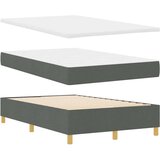 vidaXL Box Spring Krevet s madracem & LED Tamno siva 120x190 cm Tkanina | shoptok.hr