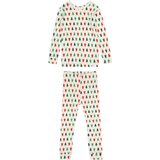 GAP Pižama kremna / jelka / travnato zelena / rdeča | Shoptok.si