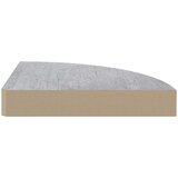 vidaXL Kutne zidne police 4 kom siva boja betona 35 x 35 x 3,8 cm MDF | shoptok.hr