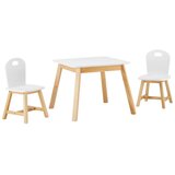 Bessagi Kids Otroški Set Mize In Stolov Pino, Bela, Naravna Barva | Shoptok.si
