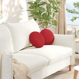 vidaXL Sedežne blazine 2 pcs Rdeča Ø30 x 13 cm blago | Shoptok.si