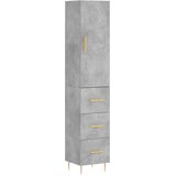  Visoka komoda siva betona 34,5x34x180 cm od konstruiranog drva | shoptok.hr