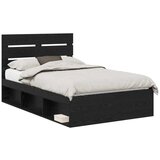  Konstrukcija postelje Črna 120 x 200 cm Masivno borovo les, (5000102663) | Shoptok.si