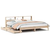  Krevet s regalom za knjige bez madraca 200 x 200 cm od borovine | shoptok.hr
