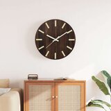 vidaXL Stenska ura s svetlečo lestvico in kazalci rjava Ø30 cm | Shoptok.si