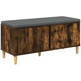  Klupa za hodnik s jastukom Dimljeni hrast 60 x 38 x 46 cm | shoptok.hr
