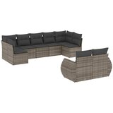  9-dijelni set vrtnih sofa od poliratana s jastucima sivi | shoptok.hr