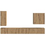  Set zidnog ormarića za TV Zidne 6 pcs Umjetnički hrast | shoptok.hr