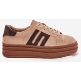 Boto Women's Platform Sneakers Made of Natural Suede Beige Eldira | Shoptok.si