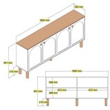 Hanah home komoda bohem 848 white | ePonuda.com