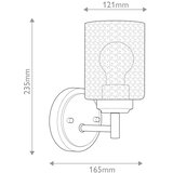  Kichler KL-WINSLOW-1W-NBR - Zidna lampa WINSLOW 1xE27/60W/230V mesing | Eponuda.com