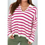 Kesi Striped sweater fuchsia | shoptok.hr