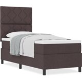  Pomožna postelja z vzmetnico Temno rjava 80x200 cm Tkanina, (22083659) | Shoptok.si