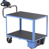 eurokraft pro montažni voziček customline z električnim pogonom, 2 polici, kolesa iz polne elastike, antracitno sive barve ral 7016 | Shoptok.si