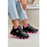 Boto Warm Women's Sports Shoes Lace-up Platform Black Bialoa | Shoptok.si
