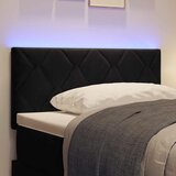  LED glava kreveta Crna 100 cm Baršun | shoptok.hr